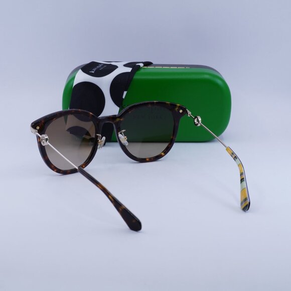 Kate Spade KEESEY/G/S 0086 HA Round Sunglasses - Havana/Gold/Brown main image 5